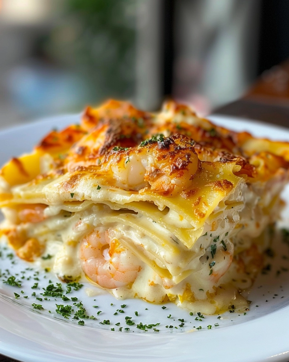 Seafood Lasagna with Shrimp and Crab Recipe - Recipe Image