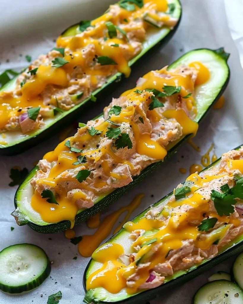 Low Carb Tuna Melt Zucchini Recipe