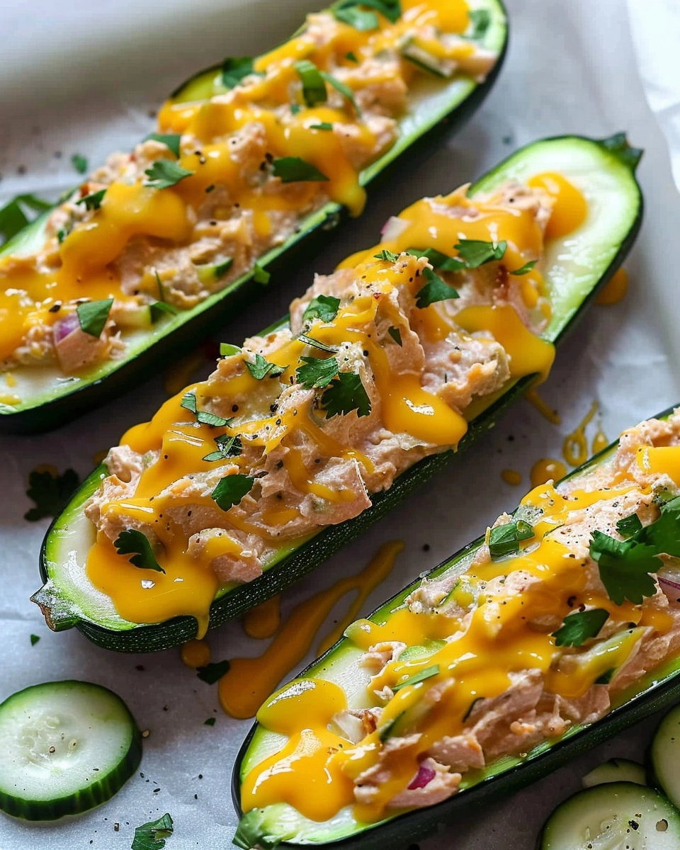 Low Carb Tuna Melt Zucchini Recipe