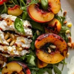 Smoky Grilled Peach Burrata Salad Recipe