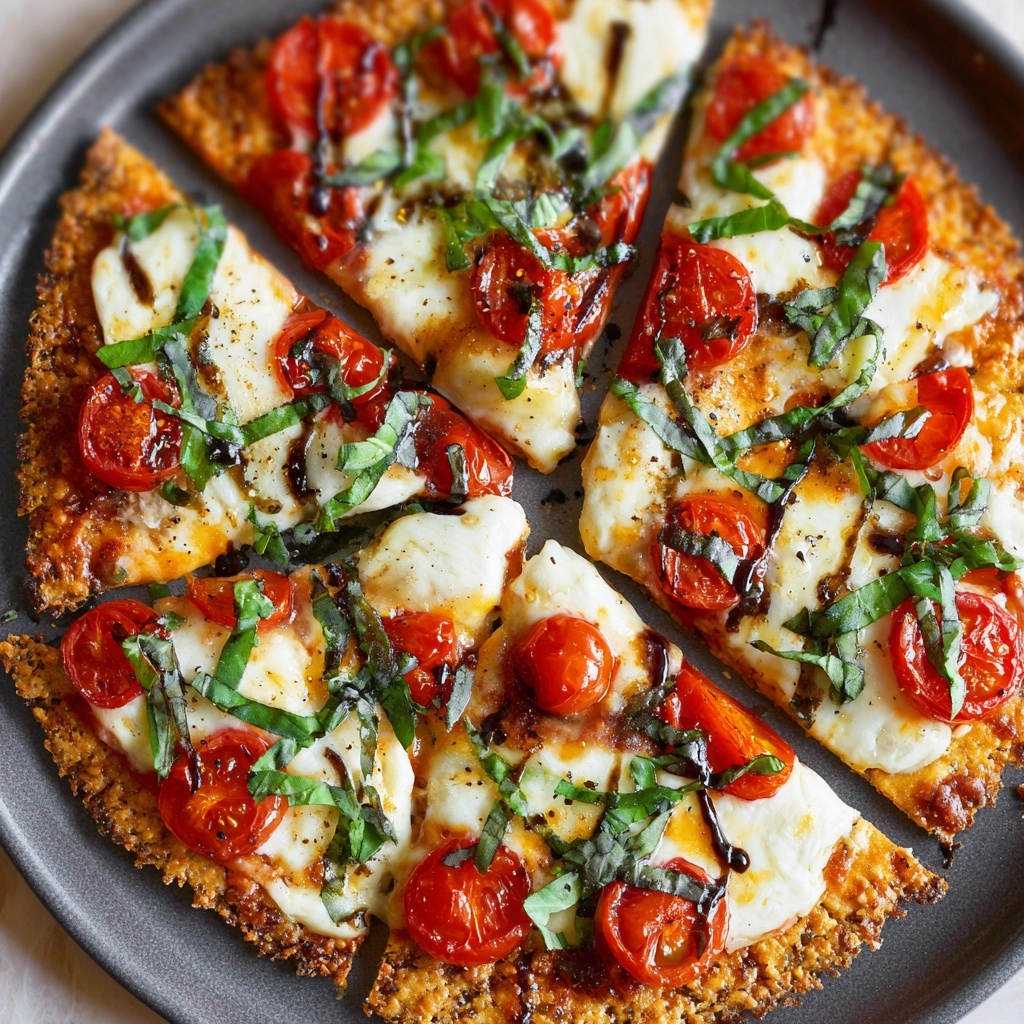 Crispy Margherita Crispbread Pizza Recipe - Recipe Image