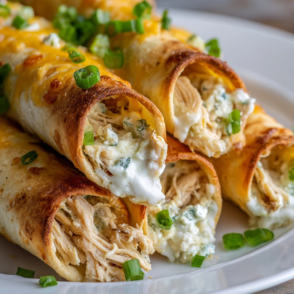 Baked Cream Cheese Chicken Taquitos Recipe