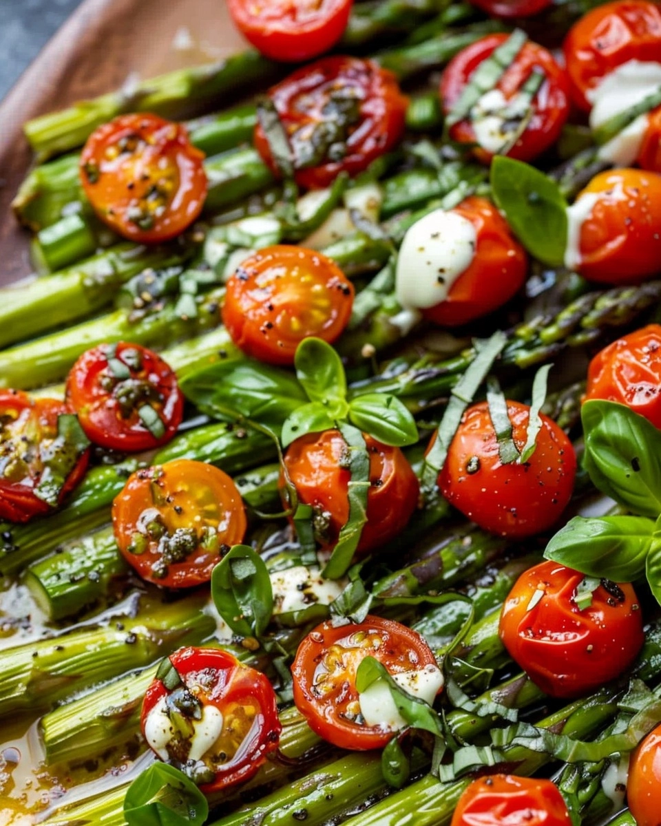 Caprese Roasted Asparagus Recipe