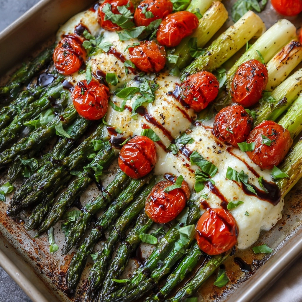 Caprese Roasted Asparagus Recipe - Recipe Image