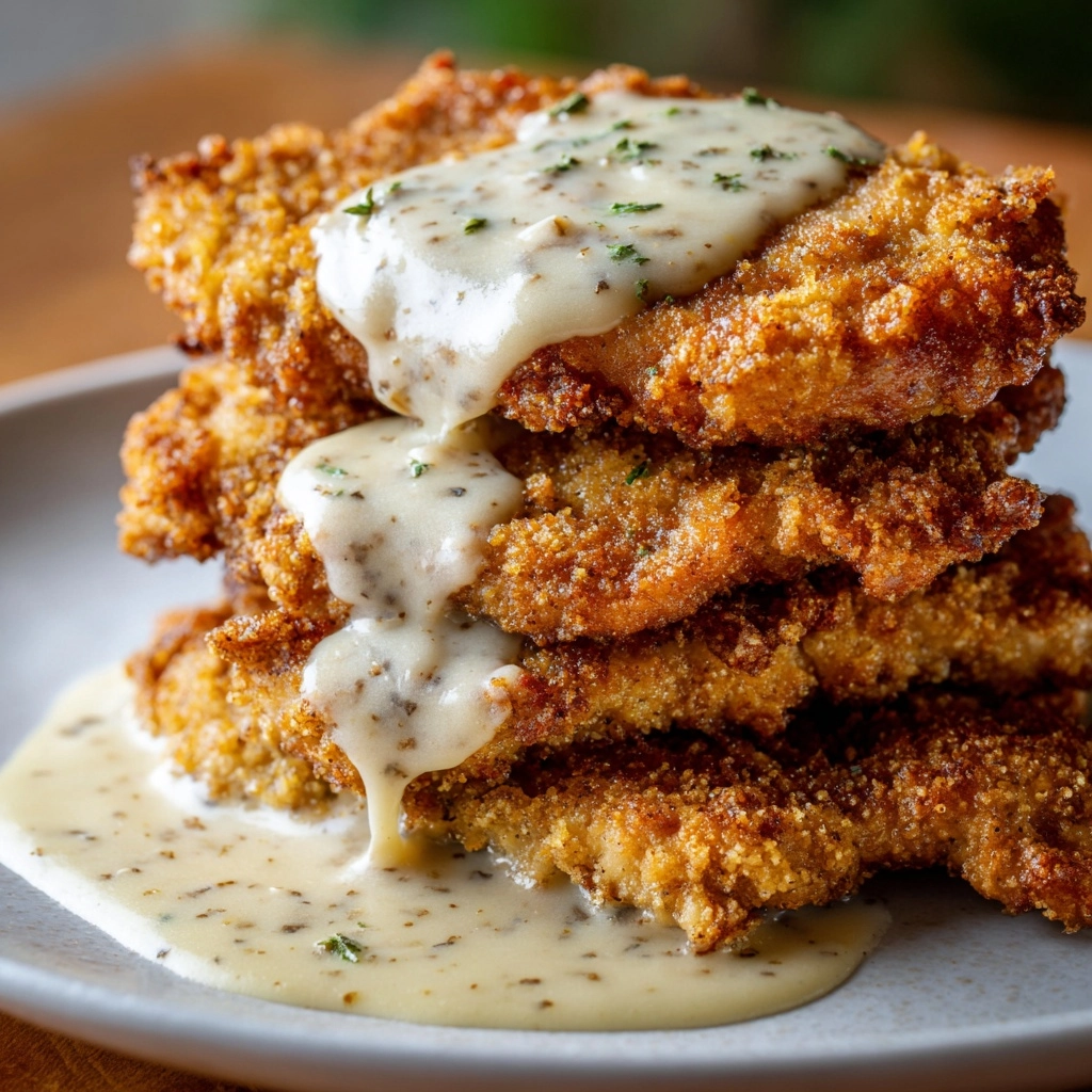 Crispy Buttermilk Chicken Fried Steak with Country Gravy Recipe - Recipe Image