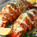 Broiled Lobster Tails in Creamy Garlic Butter Sauce Recipe