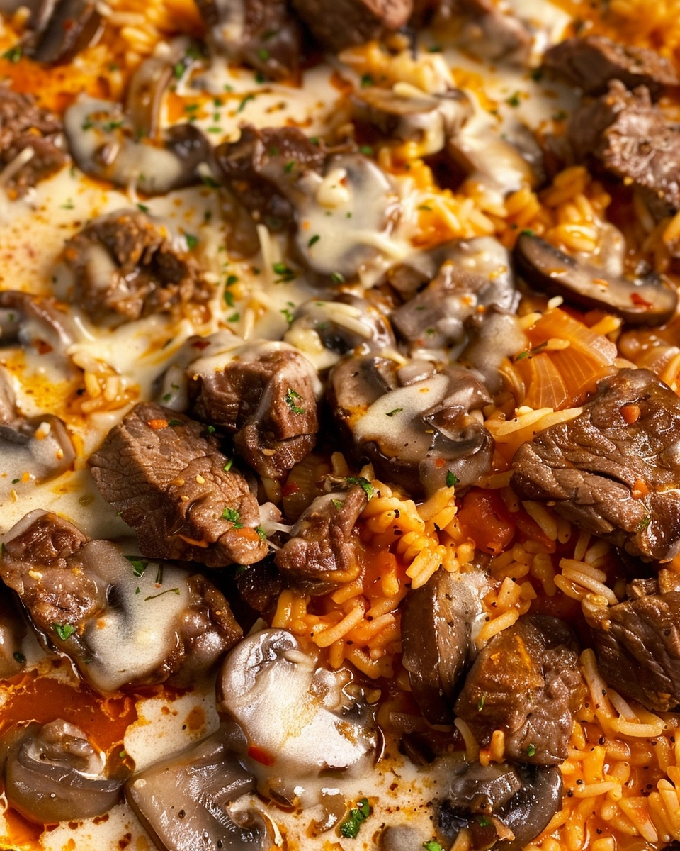 Steak & Queso Rice Skillet Recipe - Recipe Image