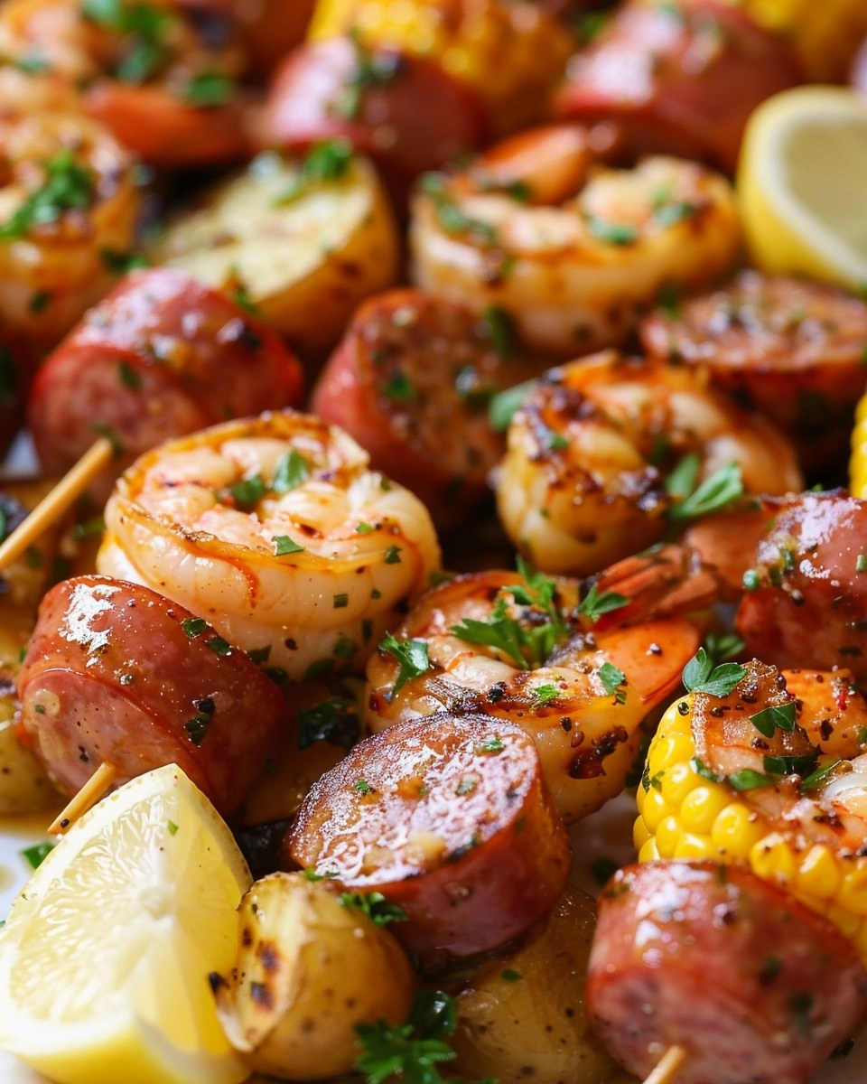 Shrimp Boil Skewers Recipe - Recipe Image