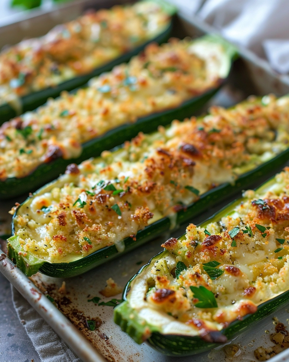 Parmesan Roasted Zucchini Boats Recipe - Recipe Image