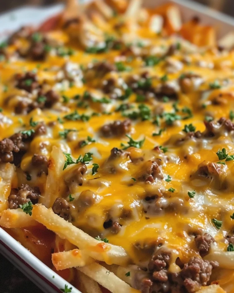 Cheeseburger French Fry Casserole Recipe