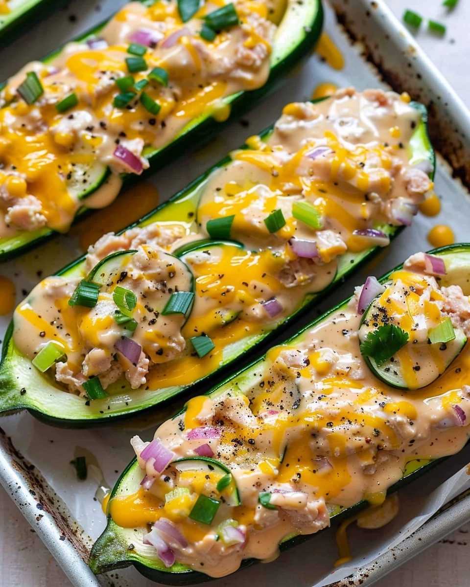 Low Carb Tuna Melt Zucchini Recipe - Recipe Image