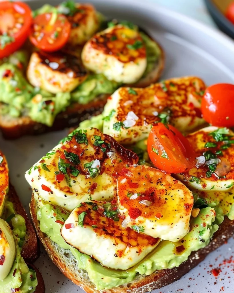 Summer Halloumi Avocado Toast Recipe