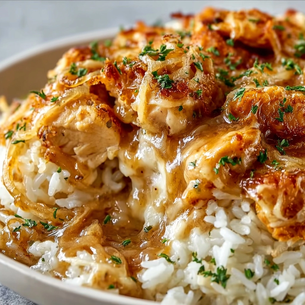 French Onion Chicken Rice Casserole Recipe