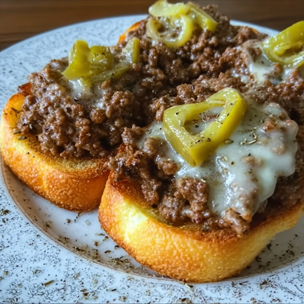Mississippi Sloppy Joes on Garlic Bread Recipe