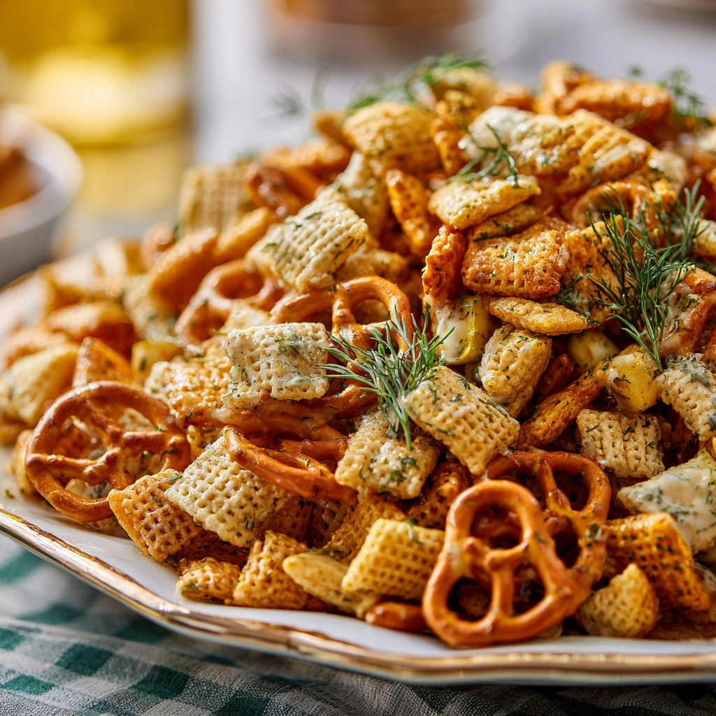 Dill Pickle Chex Mix Recipe - Recipe Image