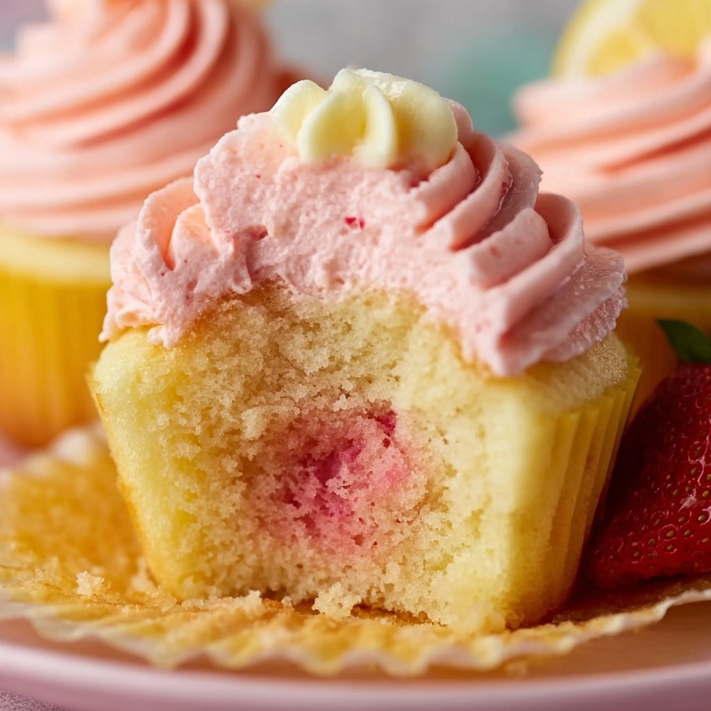 Strawberry Lemonade Cupcakes Recipe - Recipe Image