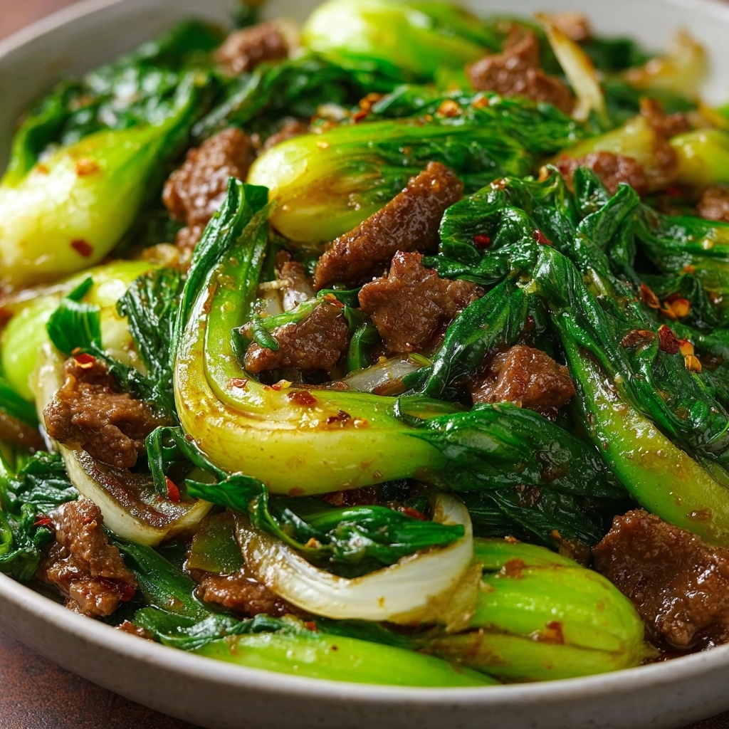 Stir-Fried Bok Choy with Meat Recipe