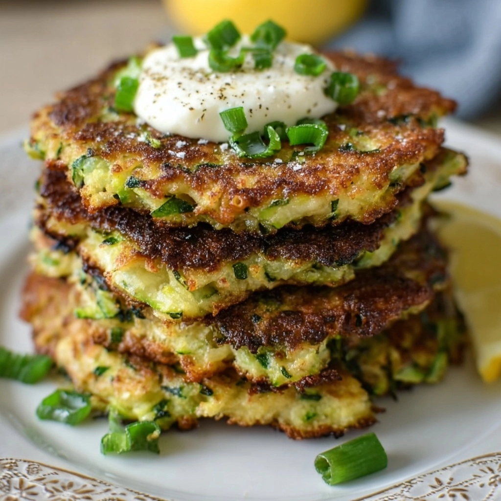 Crispy Zucchini Fritter Stacks Recipe