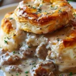Sausage, Rich Gravy, and Biscuit Pie Recipe