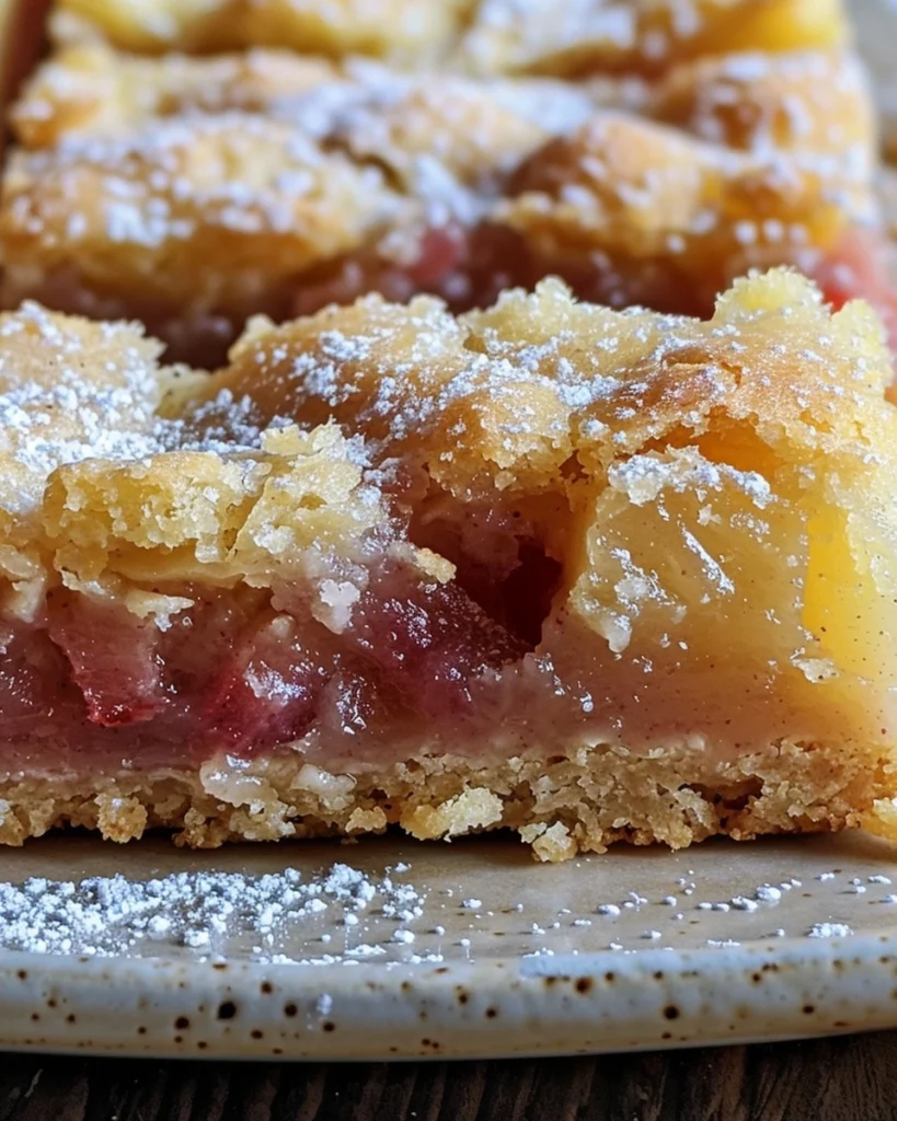 Lemon Rhubarb Dessert Bars Recipe
