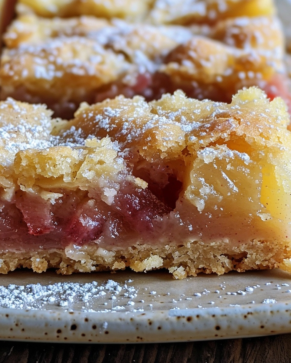 Lemon Rhubarb Dessert Bars Recipe