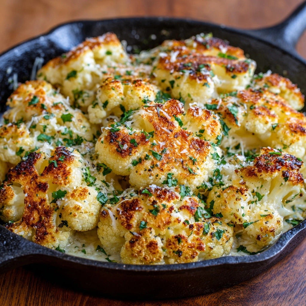 Cheesy Garlic Parmesan Cauliflower Recipe - Recipe Image