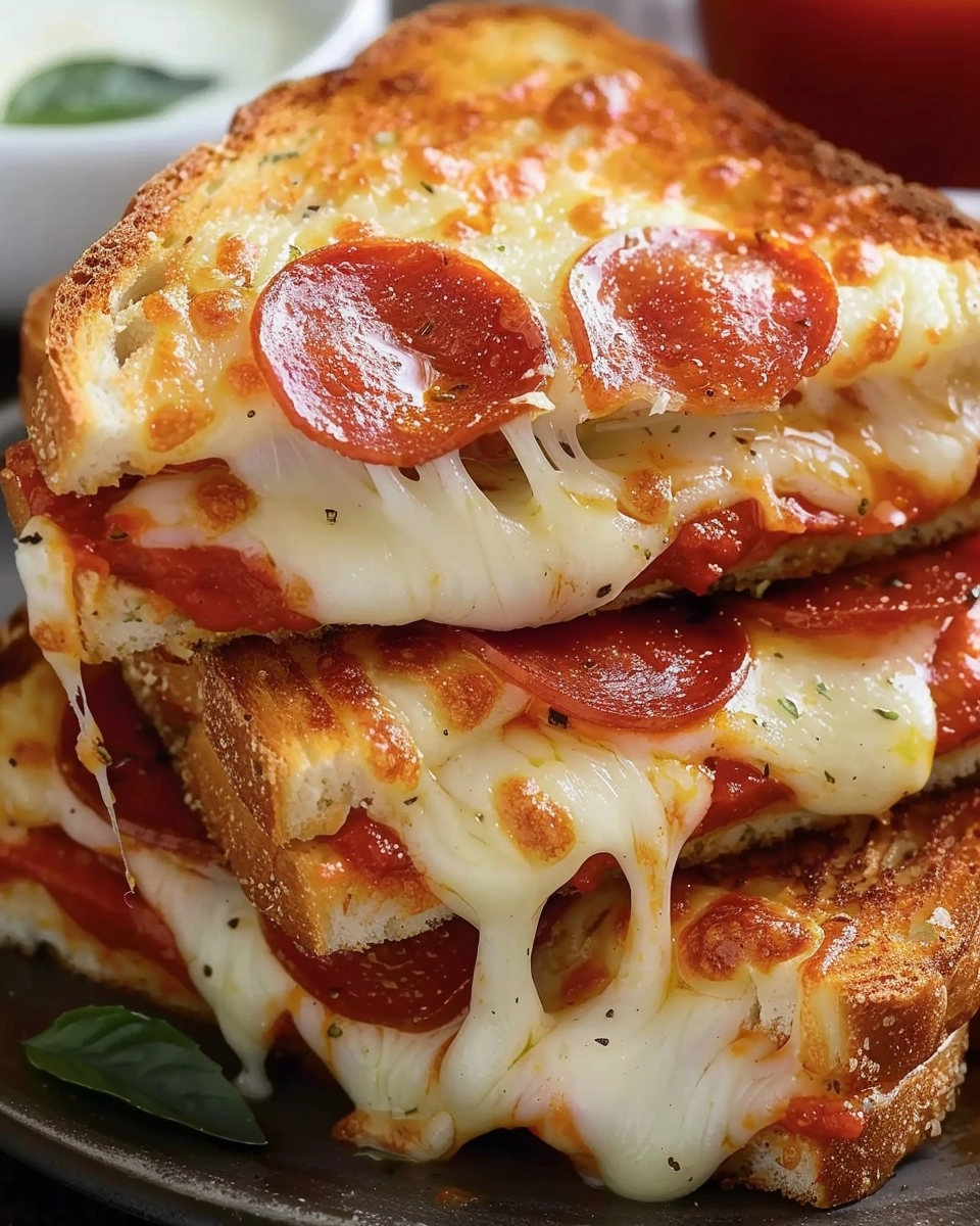 Pepperoni Pizza Grilled Cheese Recipe - Recipe Image