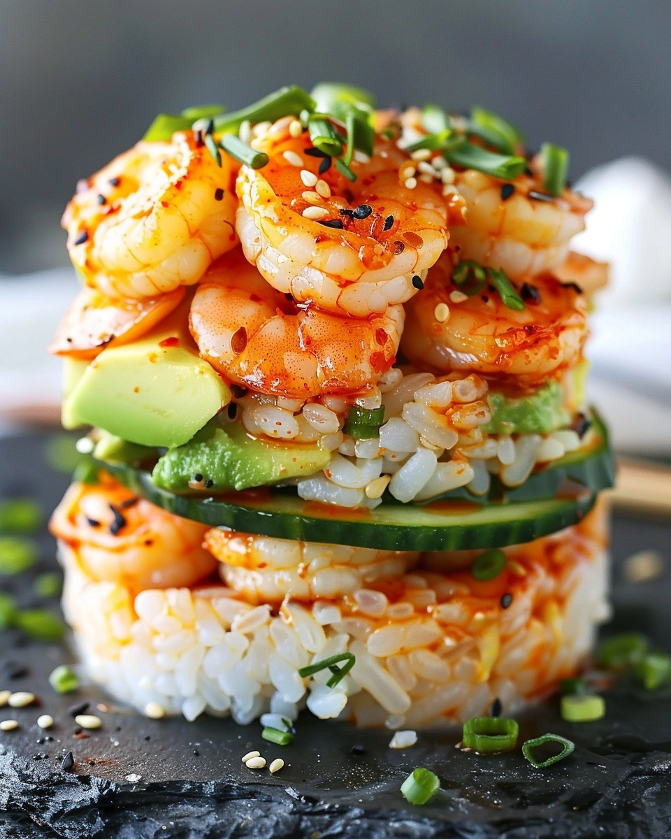 Spicy California Shrimp Stack Recipe - Recipe Image