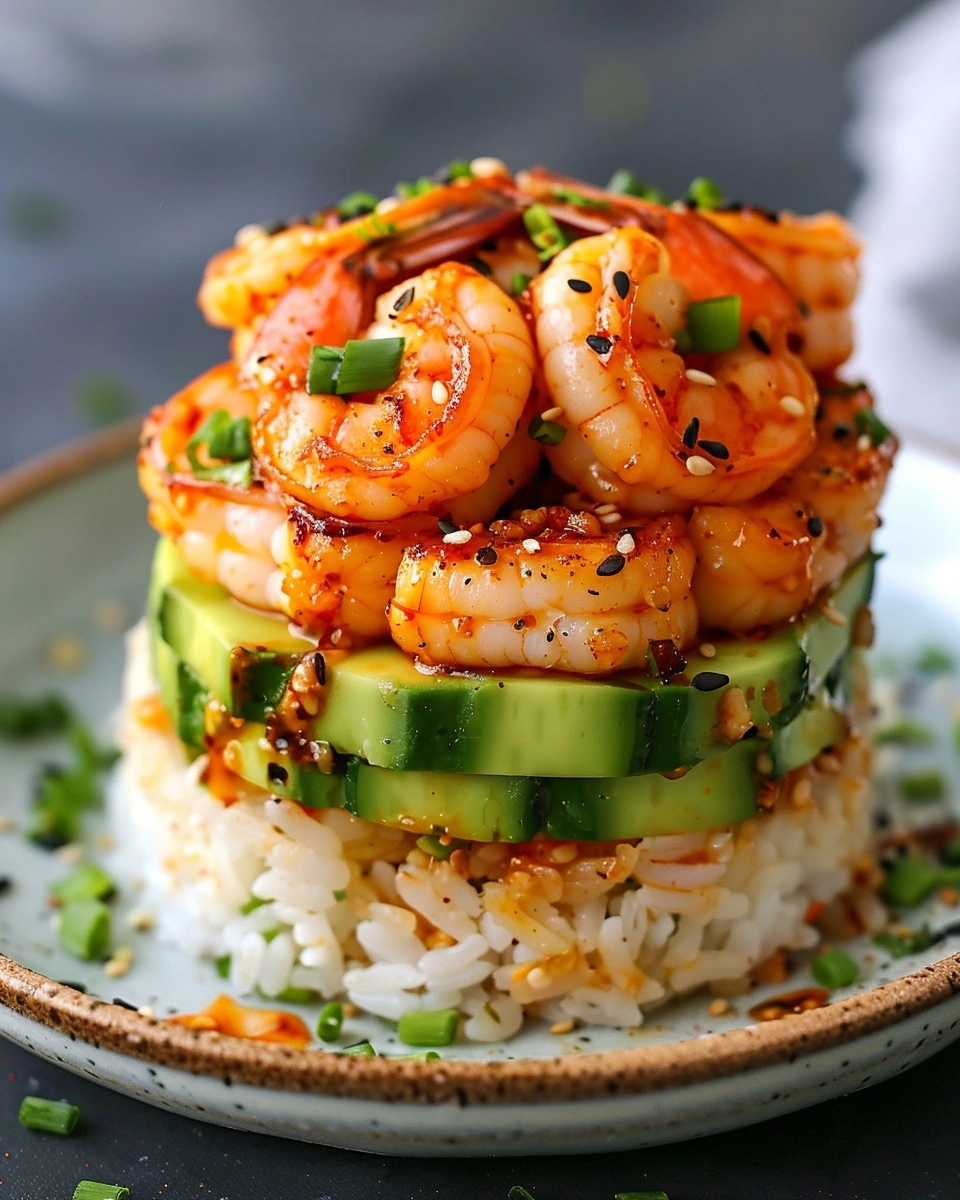 Spicy California Shrimp Stack Recipe - Recipe Image