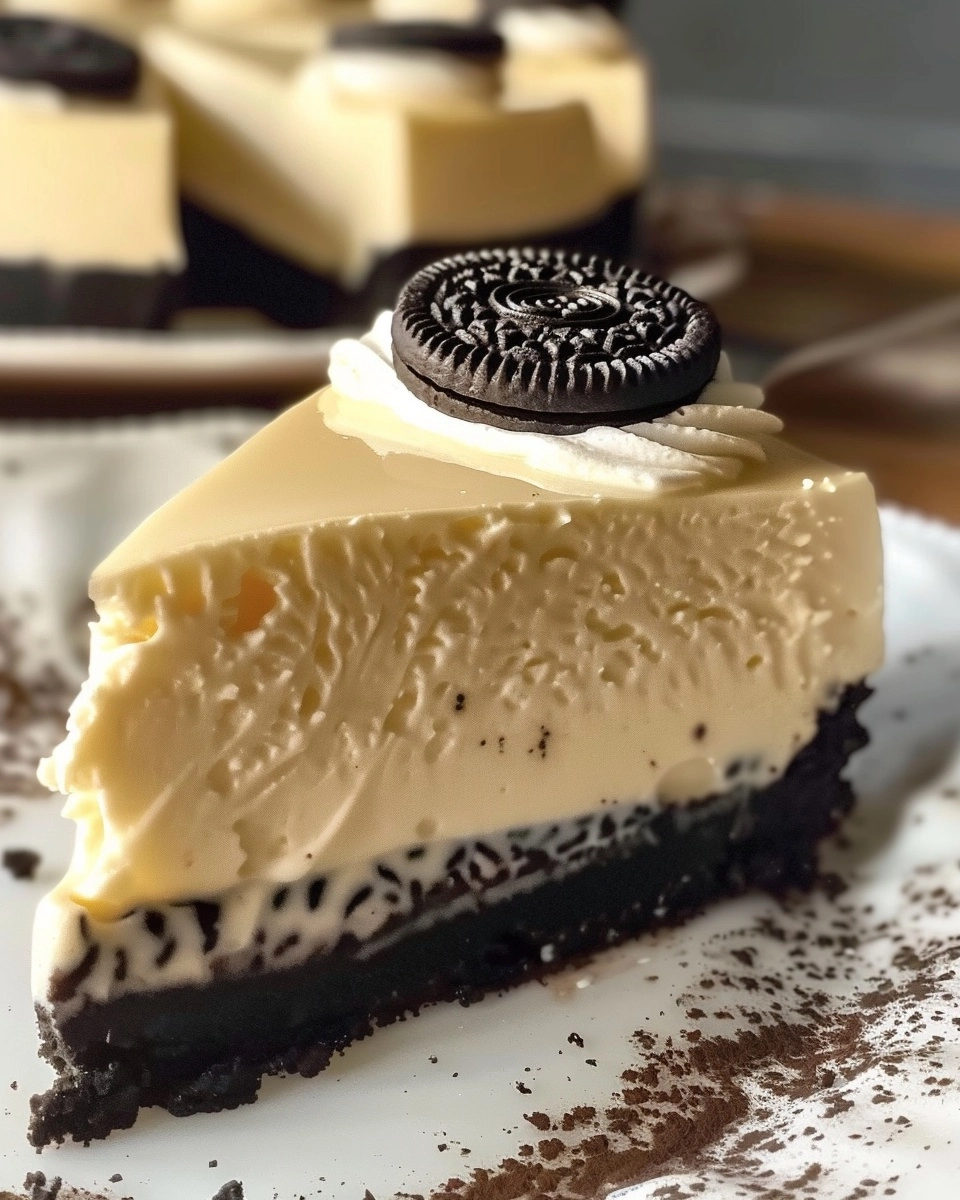 White Chocolate Oreo Cheesecake Recipe - Recipe Image