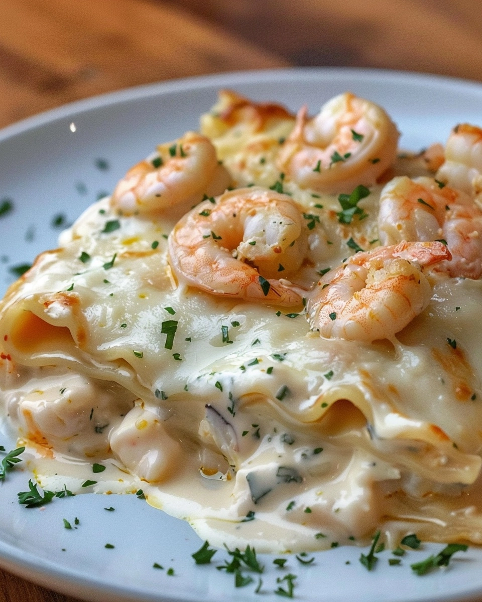 Seafood Lasagna with Shrimp and Crab Recipe - Recipe Image