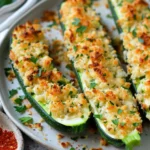 Parmesan Roasted Zucchini Boats Recipe