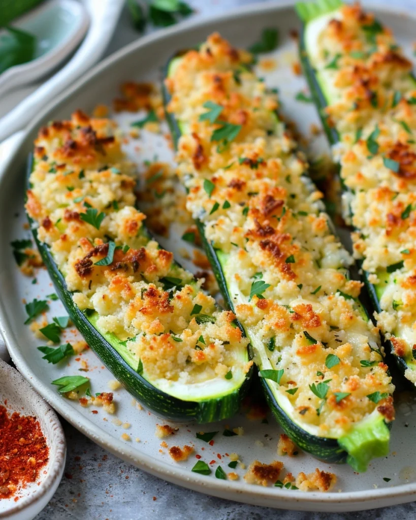 Parmesan Roasted Zucchini Boats Recipe