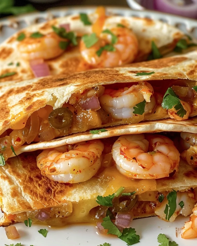 Shrimp Melted Cheese Quesadilla Recipe