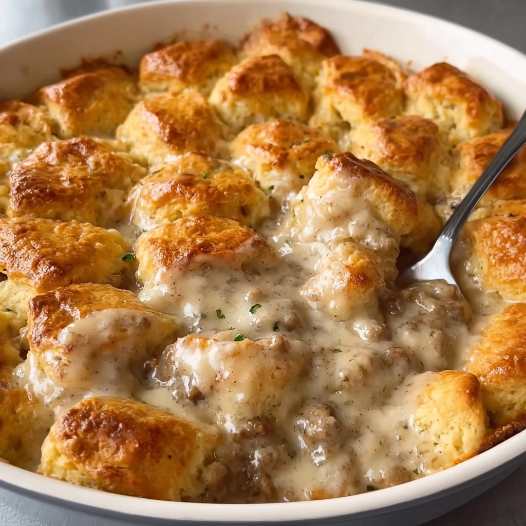 Biscuit and Sausage Gravy Bake Recipe - Recipe Image