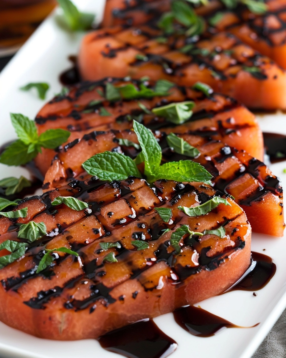 Grilled Watermelon with Balsamic Glaze Recipe - Recipe Image