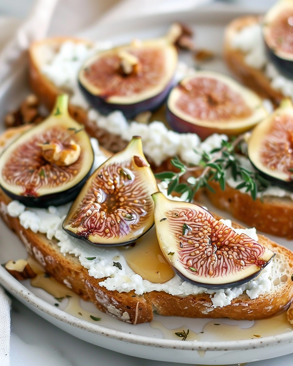Cottage Cheese Fig Toast Recipe - Recipe Image