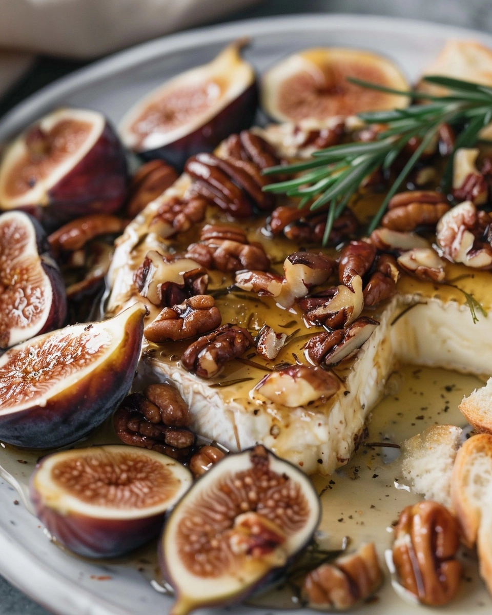 Honeyed Fig and Pecan Baked Brie Recipe