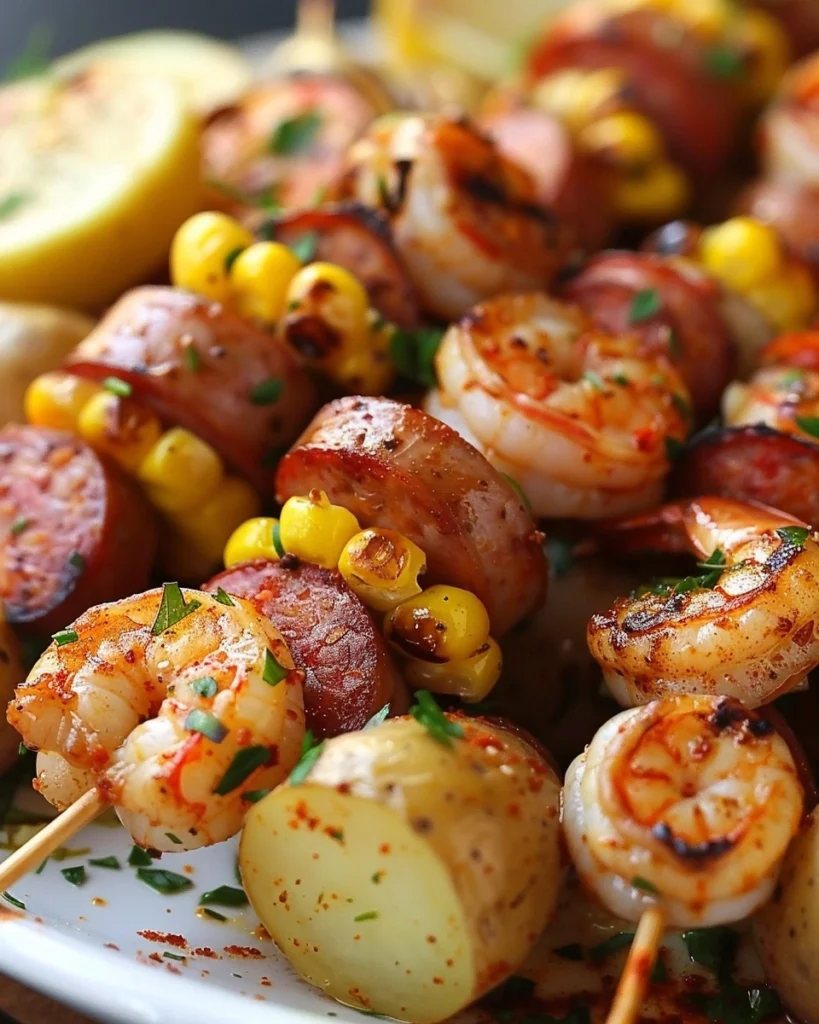 Shrimp Boil Skewers Recipe