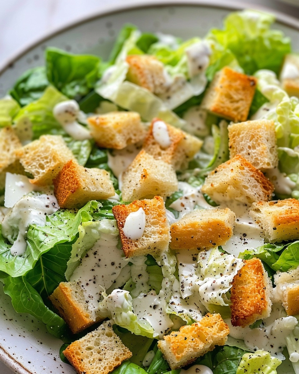 Easy Homemade Caesar Salad Recipe - Recipe Image