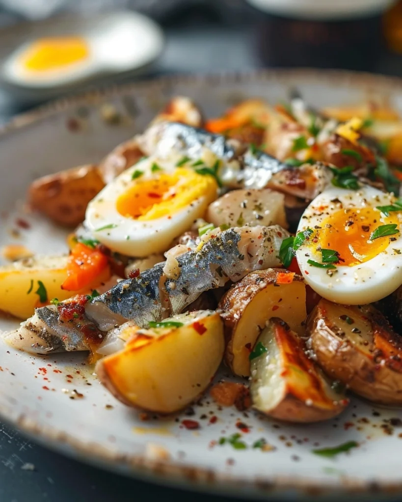 Tinned Fish Salad with Potatoes and Sardines Recipe
