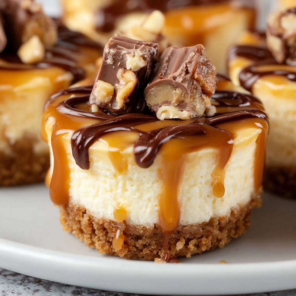 Mini Snickers Cheesecake Cups Recipe - Recipe Image