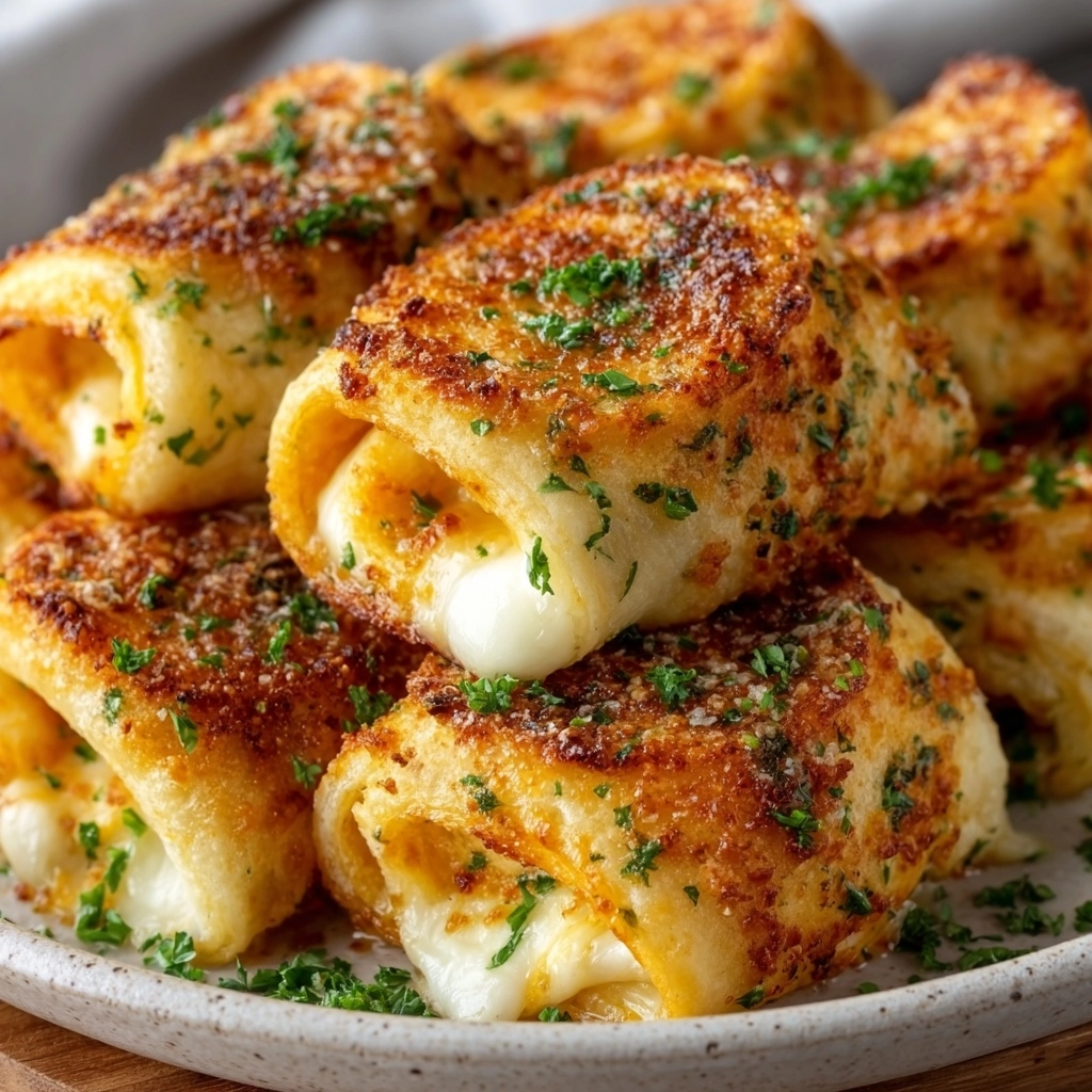 Cheesy Garlic Butter Roll‑Ups Recipe - Recipe Image