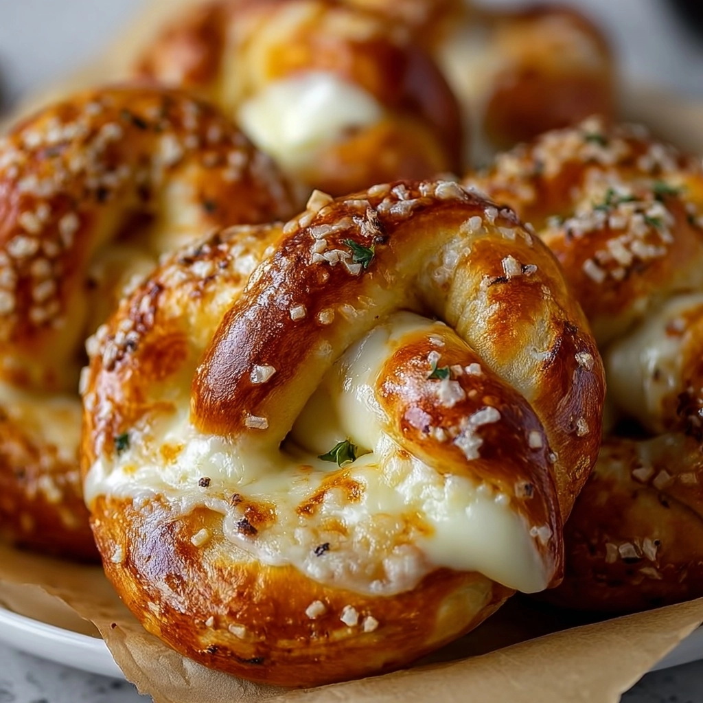 Mozzarella Stuffed Soft Pretzels Recipe