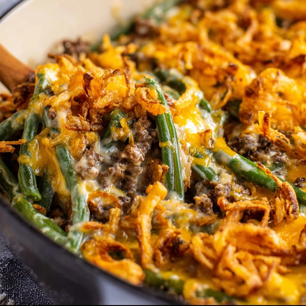 Hamburger Green Bean Casserole Recipe - Recipe Image