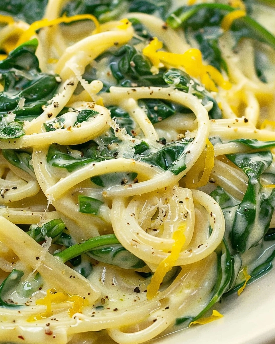 Lemon Ricotta Pasta with Spinach Recipe - Recipe Image