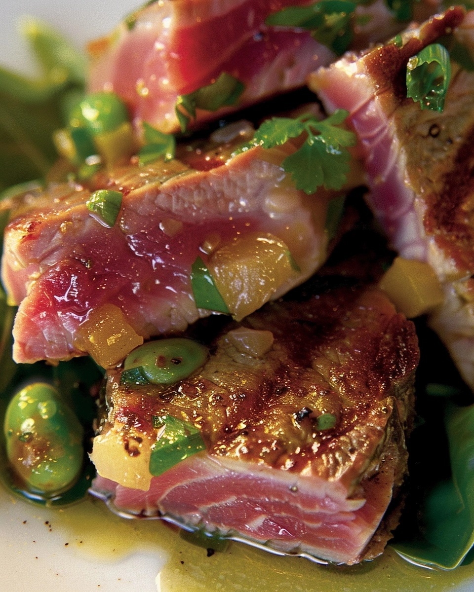 Seared Tuna Steak with Herbs Recipe - Recipe Image