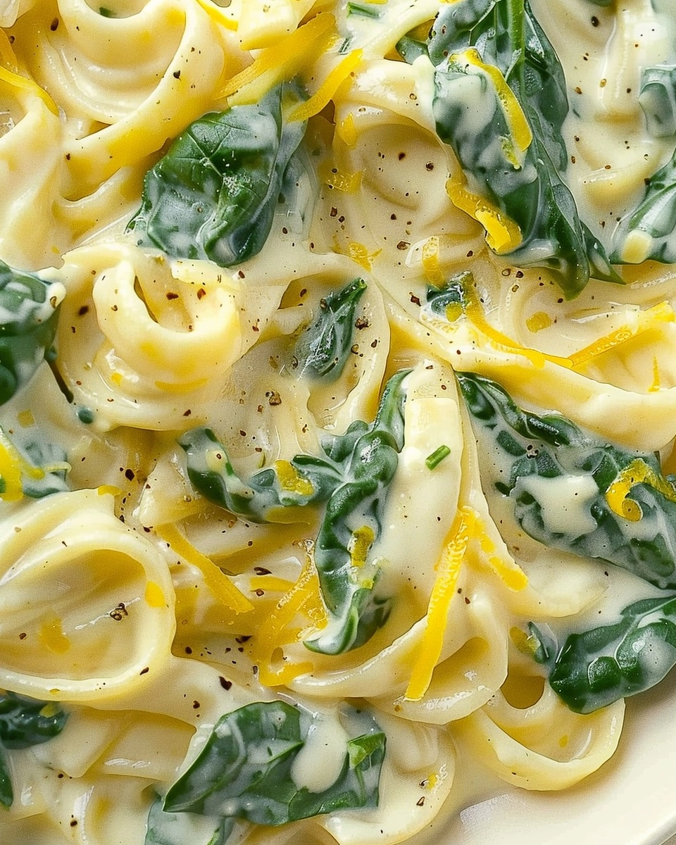 Lemon Ricotta Pasta with Spinach Recipe - Recipe Image
