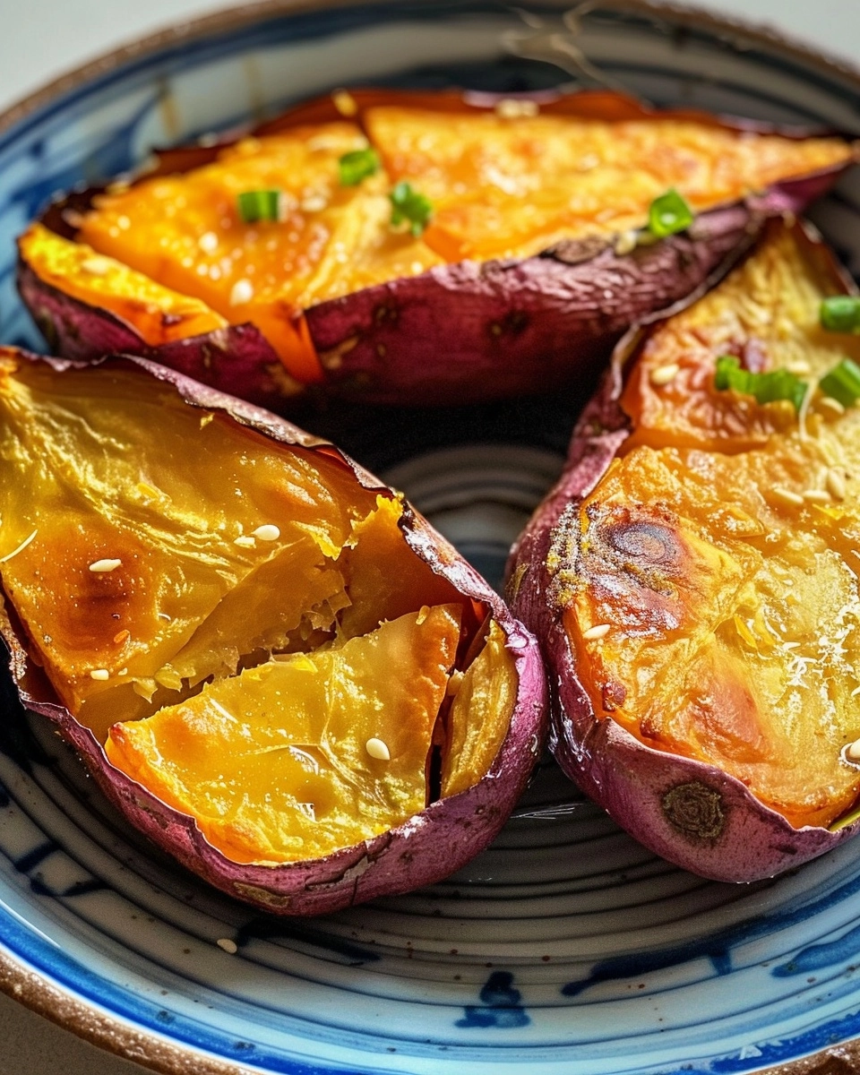 Baked Japanese Sweet Potatoes Recipe - Recipe Image