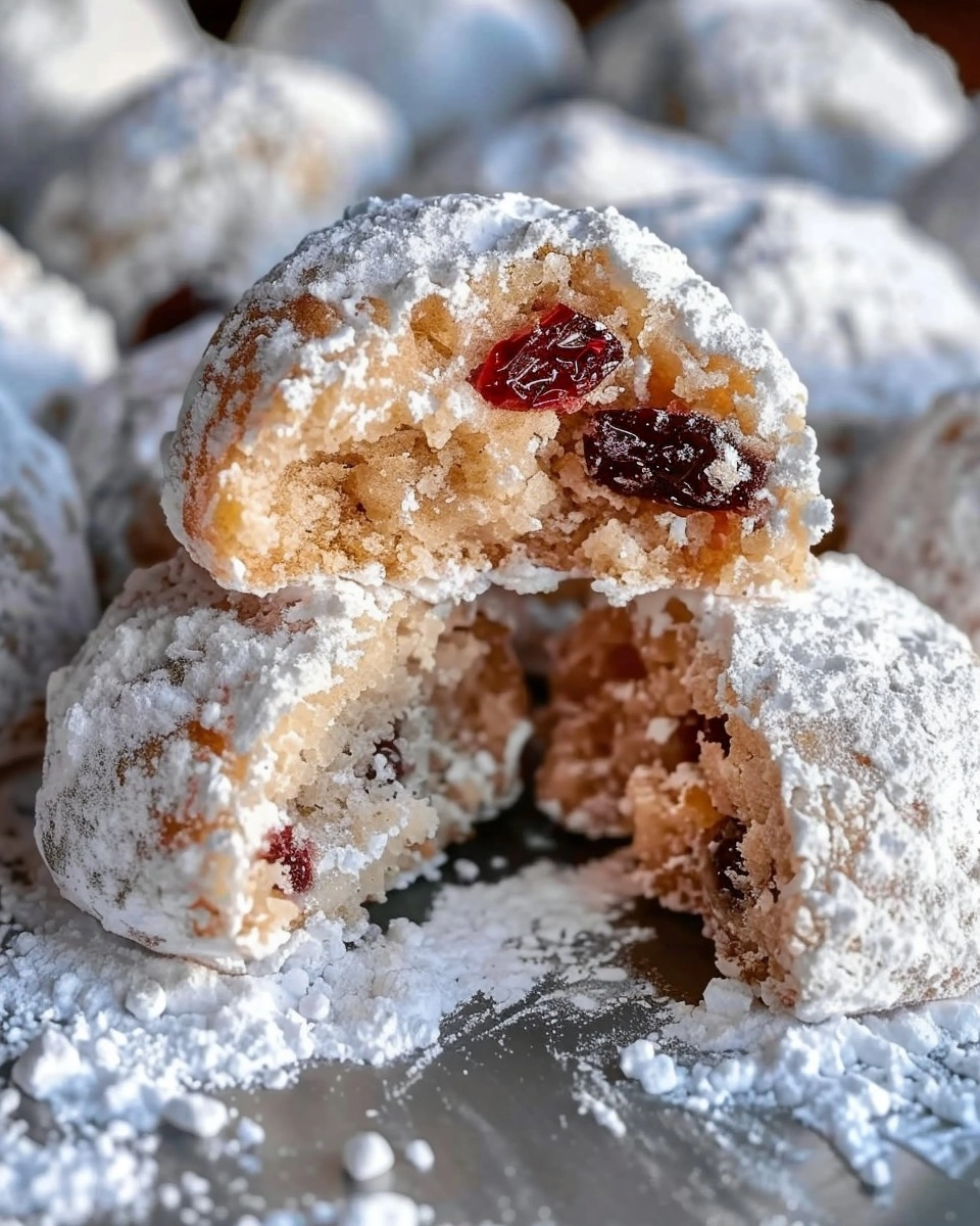 Cherry Snowball Cookies Recipe